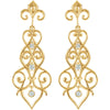 14k Yellow Gold 1/3 CTW Diamond Decorative Dangle Earrings