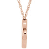 14k Rose Gold 18x13mm Circle Chain Slide 18" Necklace