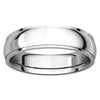14k White Gold 5mm Comfort Fit Edge Band , Size 8