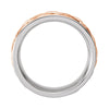 14K White & Rose Gold 8mm Hand Woven Band Size 8.5