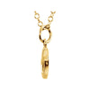 14k Yellow Gold Letter "O" Lowercase Script Initial Necklace