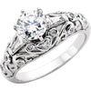 1 CTTW Engagement Ring (Part of Bridal Set) in 14K White Gold ( Size 6 )