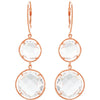 Sterling Silver Clear Quartz Lever Back Earrings