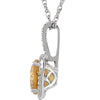 Sterling Silver 7mm Citrine & .015 CTW Diamond 18" Necklace