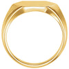 14k Yellow Gold 14mm Signet Ring, Size 11