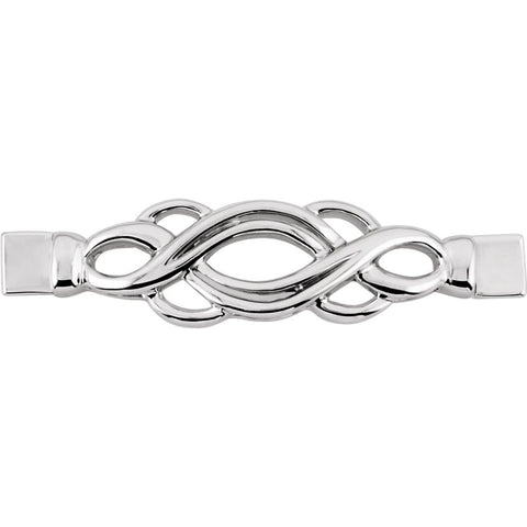 14k White Gold Bracelet Center