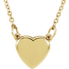 14K Yellow Gold Heart 18-Inch Necklace