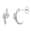 14k White Gold 3/8 ctw. Diamond Two-Stone Earrings