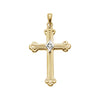 32.00X22.00 mm Cross Pendant Mounting in 14k Yellow Gold