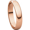 14k Rose Gold 4mm Half Round Band , Size 8.5