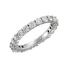 1 1/2 CTTW Round Diamond Eternity Wedding Band Ring in 14k White Gold (Size 6 )