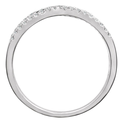 14k White Gold 3/8 CTW Diamond Ring, Size 7