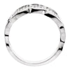14k White Gold Latticework Band, Size 6