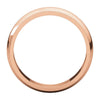 14k Rose Gold 5mm Half Round Edge Band, Size 9