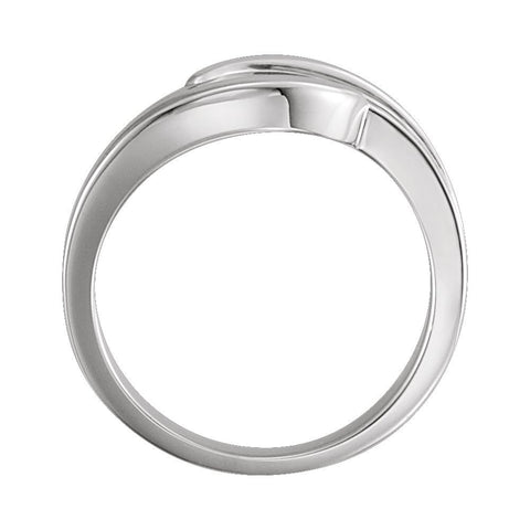 14k White Gold Peg Engagement Base, Size 6