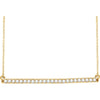 14k Yellow Gold 1/3 ctw. Diamond Bar 16-18-inch Necklace