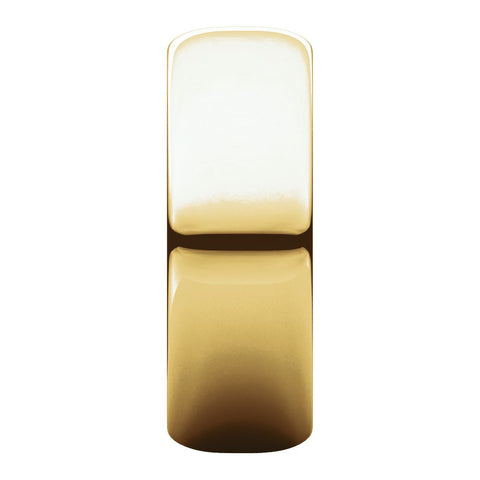 10k Yellow Gold 7mm Half Round Band, Size 7