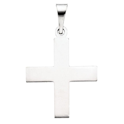 14k White Gold 15.5x14mm Greek Cross Pendant