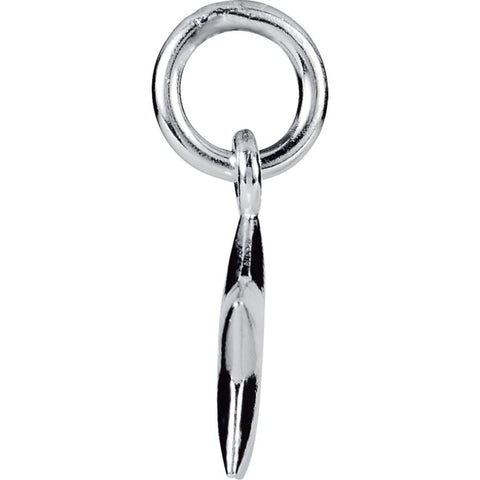 Sterling Silver 15.75x9.75mm Puffed Star Charm with Jump Ring
