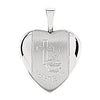 Heart Baptismal Locket in Sterling Silver