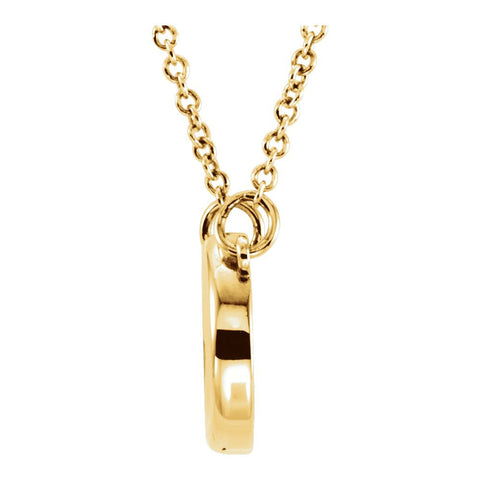 14k Yellow Gold Concave 18" Necklace
