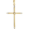 14k White Gold 1/10 ctw. Diamond Cross Pendant