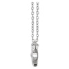 14k White Gold Heartbeat 16-18" Necklace