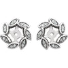 14k White Gold 1/10 CTW Diamond Earring Jackets