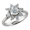 1 3/4 CTTW Diamond Cluster Ring in 14k White Gold (Size 6 )