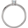 Sterling Silver Imitation Blue Zircon "December" Youth Birthstone Ring, Size 3