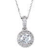 5/8 CTTW Diamond Entourage Necklace 18 inch in 14K White Gold