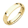 14k Yellow Gold 4mm Knife Edge Comfort-Fit Wedding Band for Men, Size 10