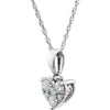 14k White Gold 1/5 CTW Diamond Cluster Necklace