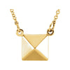 14K Yellow Gold Pyramid 16-Inch Necklace