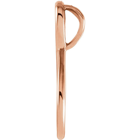 14k Rose Gold Freeform Pendant