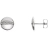 14k White Gold 0.04 ctw. Diamond Circle Earrings