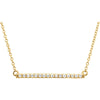 14k Yellow Gold 1/6 ctw. Diamond Bar 18-inch Necklace