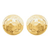 14k Yellow Gold Hammered Disk Earrings