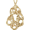 10K Yellow 33x19mm Nugget Pendant