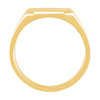 10k Yellow Gold 14mm Men's Solid Signet Ring, Size 10