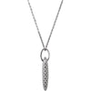 14k White Gold 1/8 CTW Diamond Pierced Style 18" Necklace