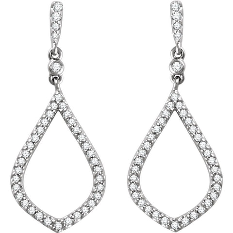 14k White Gold 1/4 CTW Diamond Earrings