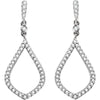 14k White Gold 1/4 CTW Diamond Earrings