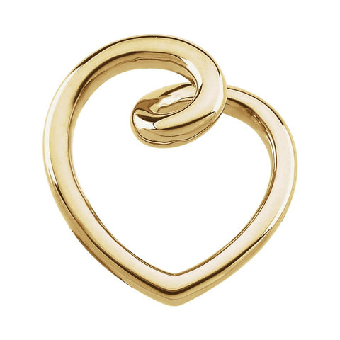 14K Yellow Gold Fashion Heart Pendant