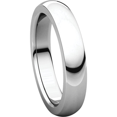 Platinum 4mm Heavy Comfort Fit Band, Size 8