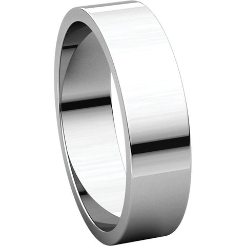 Continuum Sterling Silver 5mm Flat Band, Size 7.5
