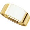 10k Yellow Gold 8mm Flat Tapered Band, Size 6