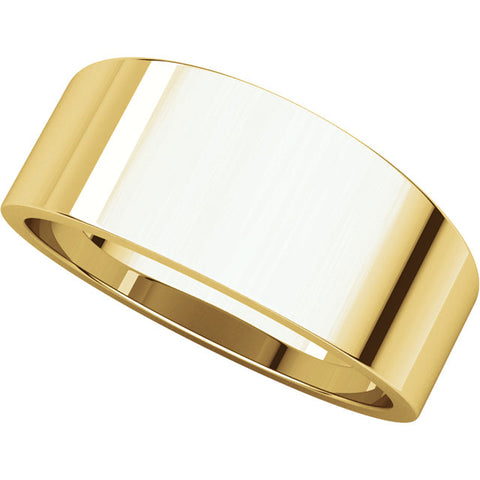 14k Yellow Gold 8mm Flat Tapered Band, Size 6