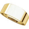 14k Yellow Gold 8mm Flat Tapered Band, Size 5