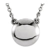 14K White Gold Convex 18-Inch Necklace